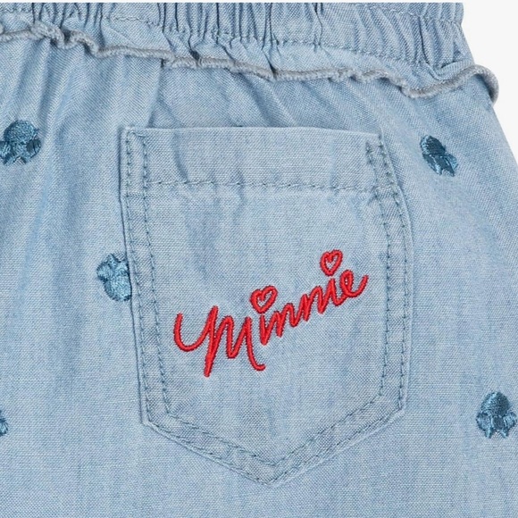NWT DISNEY Minnie Mouse Wide Leg Denim Pants girls size 5/6 - Picture 2 of 9